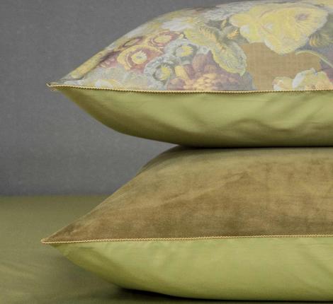 Постельное белье с одеялом "Kazanov.A." Филис (охра олива) Велюр/Egypt Cotton, Семейный