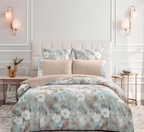 Постельное бельё "KARTEKS" жаккардовый сатин АКВАРЕЛЬ CVP 08, Евро