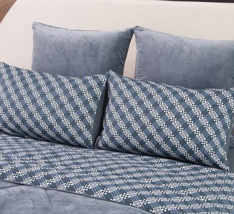 Постельное белье с одеялом "Sofi de Marko" Роберто №11 Велюр/Сатин, Евро