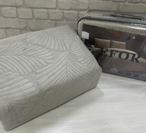 Покрывало велюровое "EFOR PREMIUM" УЗОР 240х260, светло-серый
