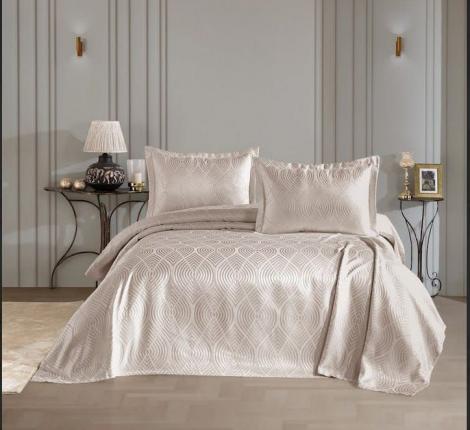 Покрывало EFOR Pique "SERENA" 240х260, бежевый