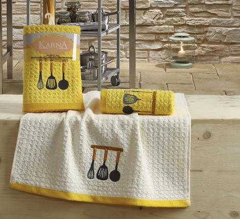 Кухонные полотенца &quot;KARNA&quot; LEMON 45x65 1/2 Желтый, V2