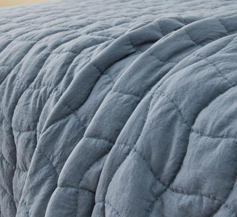 Покрывало "Sofi de Marko" Минелла (серо-голубой) Жатый сатин, 230х250