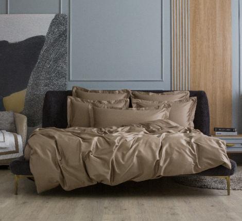 Постельное белье "CARAMEL BEIGE ALLURE GRASS" 381825070 Мако-Сатин, Семейный