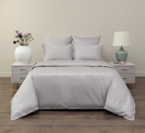 Постельное белье "Sofi de Marko" Милла (светло-серая) Сатин, Семейный