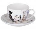 Чайная пара "ЛАВАНДОВЫЕ КОТЫ", 275 мл