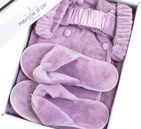 Набор для сауны женский Maison Dor "SKIRT" (фиолетовый), S