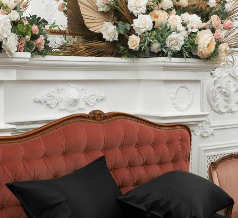 Простыня "DIAMOND BLACK GRASS" Шёлк, 260х280