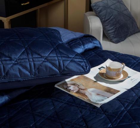 Покрывало велюровое "Kazanov.A." Dori (индиго), 240х260