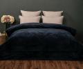 Постельное белье с одеялом "Kazanov.A." Беверли (индиго жемчуг) Велюр/Egypt Cotton,  Евро