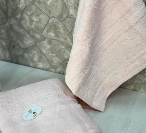 Набор махровых полотенец Pupilla &quot;TOMURCUK&quot; 50x90+70x140, светло-розовый