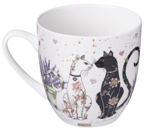 Чайная пара "ЛАВАНДОВЫЕ КОТЫ", 350 мл
