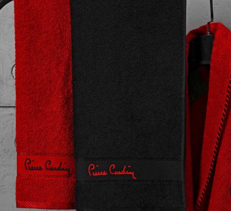 Набор "PIERRE CARDIN HOME" (2 халата, 2 полотенца 50х90), красный-черный