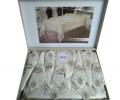 Скатерть EFOR "ALMOND SET" 160х220 с салфетками 8 шт., капучино