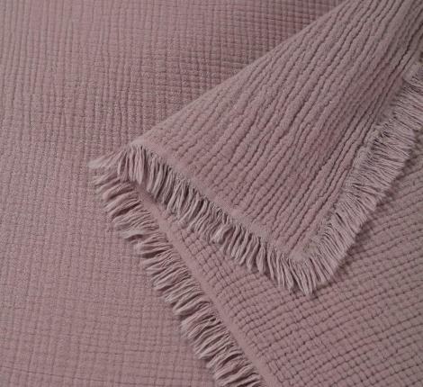 Постельное белье с покрывалом "Kazanov.A." Stonewash Muslin (пыльная роза) Муслин, Семейный