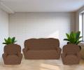 Комплект чехлов на 3-х местный диван и 2 кресла Karteks &quot;Классика&quot; KAR 012-05, светло-коричневый