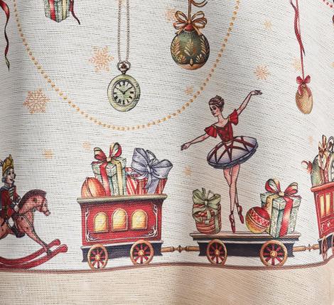 Скатерть круглая LEFARD "ЩЕЛКУНЧИК" 185 см, бежевый