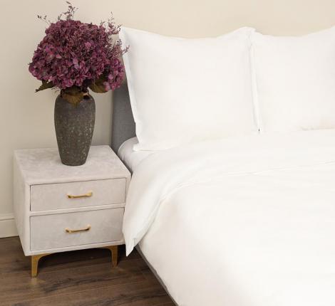 Постельное белье "Siberia" Сэнди (белая) Ранфорс, Евро (70х70)