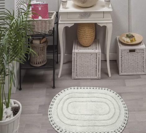Коврик махровый "Sofi de Marko" кружевной YANA (крем), 60х100