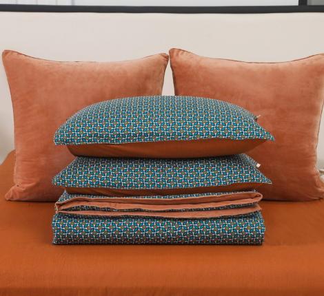 Постельное белье с одеялом "Sofi de Marko" Роберто №8 Велюр/Сатин, 1,5 спальный