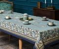 Скатерть с пропиткой "ЛИСТЬЯ МОРРИСА" 140х300 см, синий