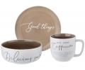 Набор посуды 3 предмета "COFFEEMANIA" (белый)