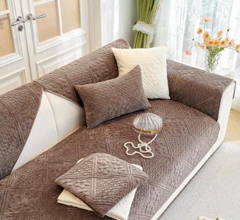 Накидка на диван Tango "Sofa" АБСТРАКЦИЯ 90x160 (1 шт.), 90x210 (1 шт.), кофейный