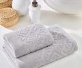 Комплект махровых полотенец "METEOR" (50x90/70х140) 2 шт. LOVE, серый