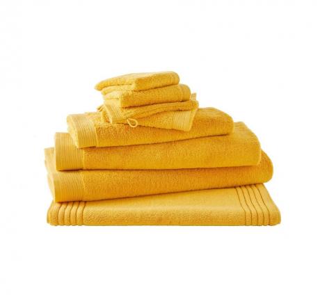 Полотенце махровое "Blanc des Vosges" UNI CURRY (желтый), 30х30-2шт.