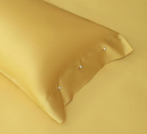 Постельное белье с одеялом "Sofi de Marko" Premium Mako (горчичный) Сатин ДеЛюкс, Евро