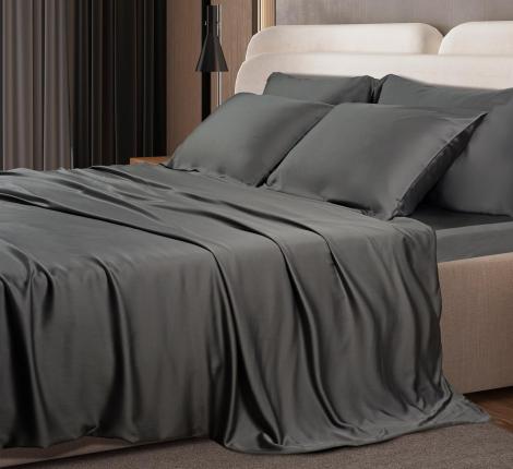 Постельное бельё Sharmes "Bamboo" Семейный, графитовый