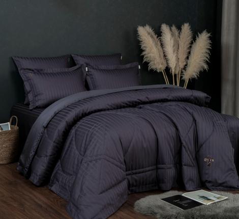 Постельное белье "Kazanov.A." Stripe Le-Man (графит сапфир) Страйп Сатин, Евро