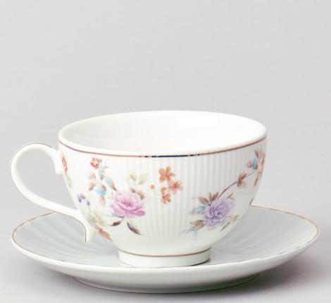 Чайный набор "ВРЕМЕНА ГОДА" 42-571 на 6 персон, 12 предметов (250 мл), голубой