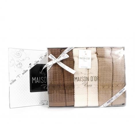 Салфетки махровые Maison D'or "AUTENTIK" 40х60-6шт., кофе