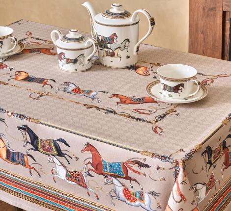 Скатерть с пропиткой SANTALINO "PASSAGE" 110х140 см, капучино
