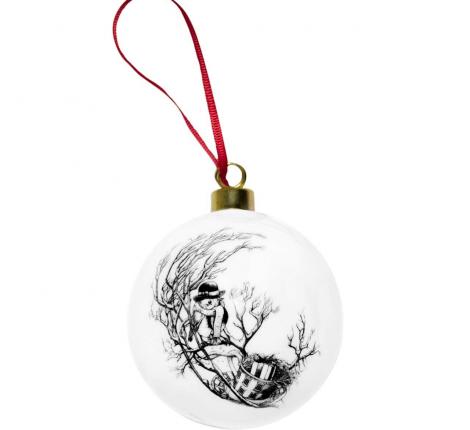 Шарик фарфоровый Rory Dobner "Time for a Christmas Tea Party", диаметр 8 см