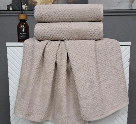 Комплект махровых полотенец "Kazanov.A." Gabriel (бежевый), 50х90+70х140