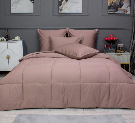 Постельное белье с одеялом "Kazanov.A." Шеффилд (пыльная роза) Сатин, 1,5 спальный