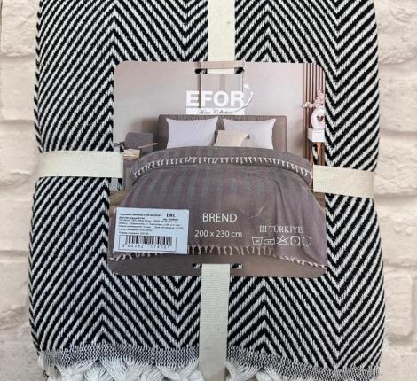 Покрывало хлопковое EFOR "BALIKSIRTI" 200х230, черный