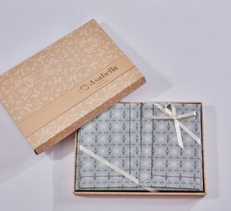 Постельное белье "Asabella" 2111-6 Мако-Сатин, Евро