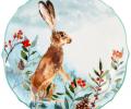 Тарелка закусочная "ЛЕСНАЯ СКАЗКА" ЗАЯЦ, диаметр 20,5 см