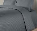 Постельное белье "KARNA" LINE страйп-сатин Евро,  Серый