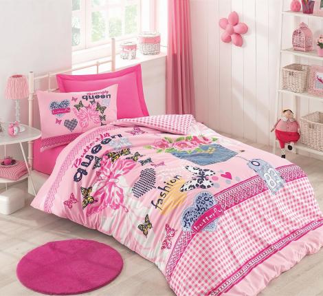 Постельное белье подростковое &quot;Cotton Box&quot; ранфорс Queen 1,5 спальный, розовый