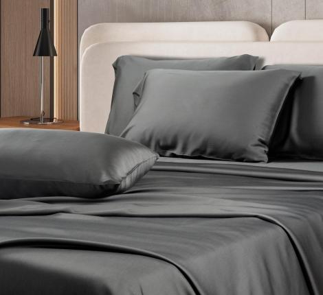 Постельное бельё Sharmes "Bamboo" Семейный, графитовый