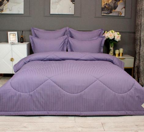 Постельное белье с одеялом "Kazanov.A." Hotel (аметист платина) Страйп Сатин, Евро