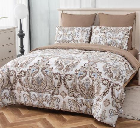 Постельное белье с одеялом "Sofi de Marko" Ришелье №53 Сатин, 1,5 спальный