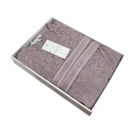 Халат женский махровый Maison D'or "ANNA" M(46)-l(48), фиолетовый