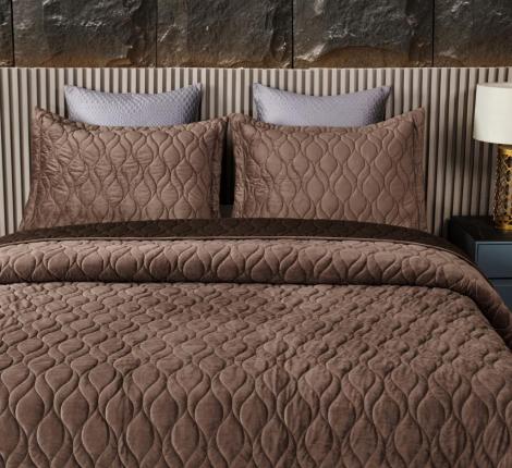 Покрывало "Sofi de Marko" Нобилис (шоколад) Велюр, 240х280