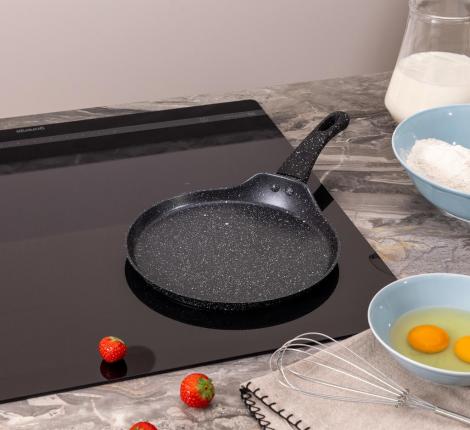 Сковорода блинная AGNESS "BLACK MARBLE", диаметр 22 см