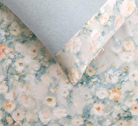 Постельное бельё "KARTEKS" жаккардовый сатин АКВАРЕЛЬ CVP 02, Евро